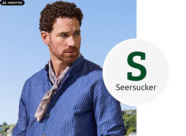 Sommerhemd aus Seersuckergewebe