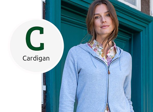 Feinstrick-Cardigan mit Kapuze