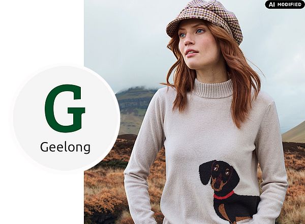 Geelong-Pullover Damenpullover aus Geelong-Wolle