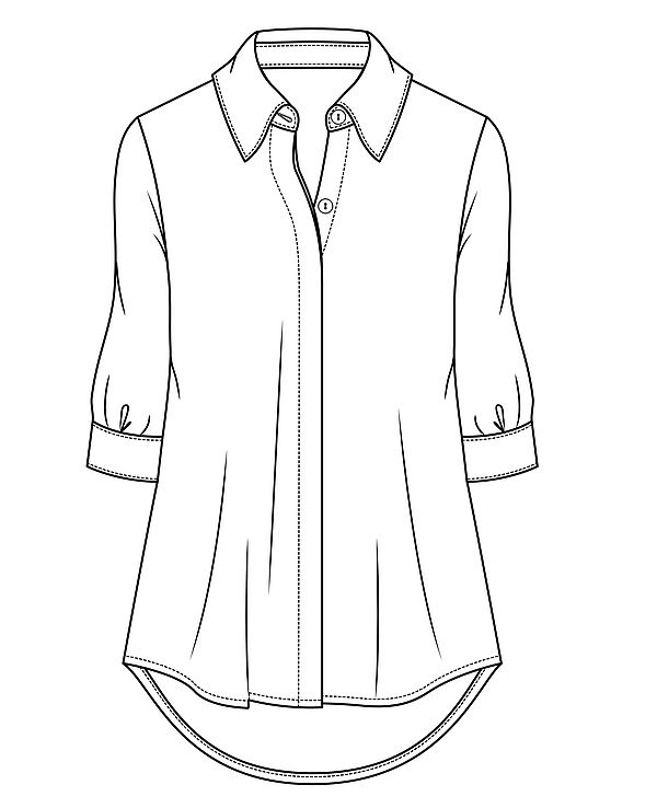 Bluse in Modern Fit - zum Beispiel in A-Linie