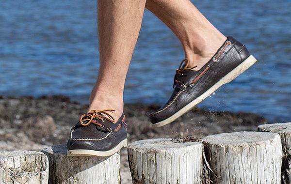 Wasserfeste Bootsschuhe aus Leder