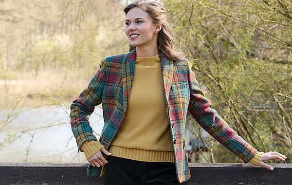Tartanblazer stilvoll kombiniert