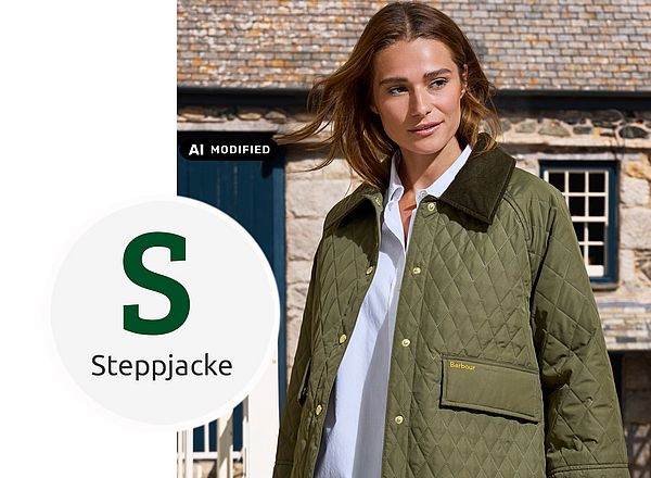 Kurze Steppjacke für den Sommer Leichte Steppjacke im British Style