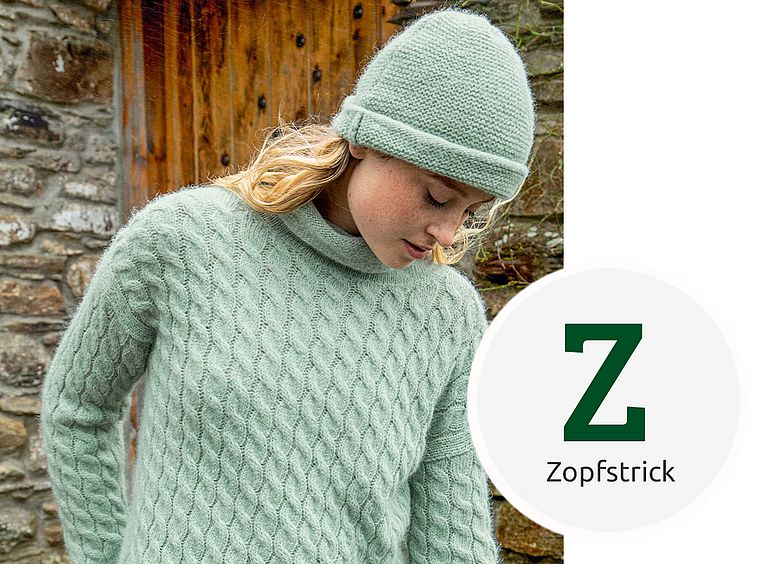 Strickmode im klassischen Zopfstrick
