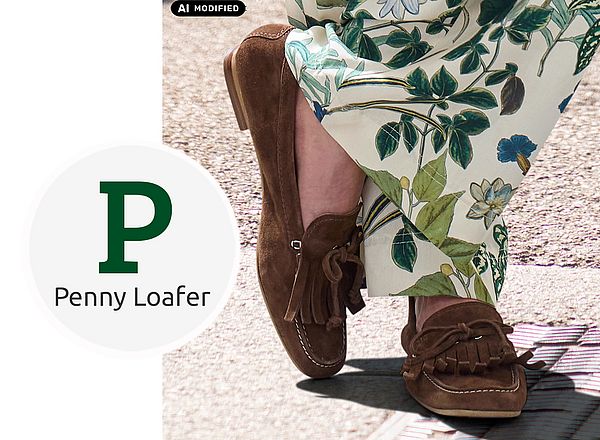 Penny Loafer Braune Collegeschuhe
