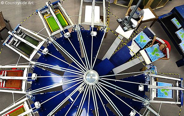 Countryside Art Druck-Karussell für 10-Farben-Druck 10 Colour Automatic Screen Printing Carousel