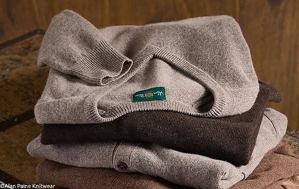 Englische Strickmode von Alan Paine Feine Lambswool-Pullover aus England