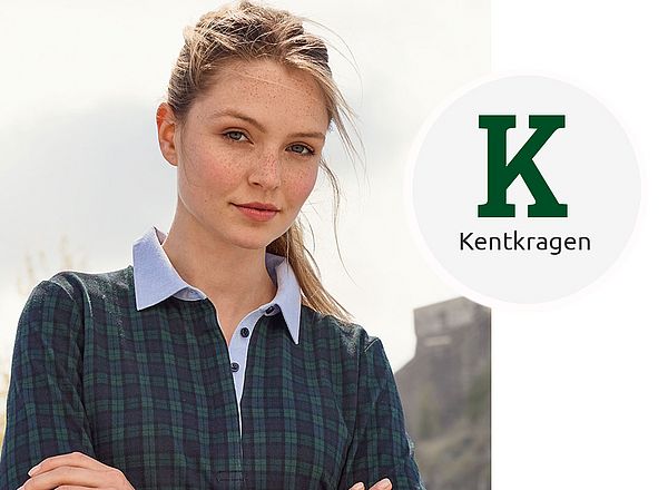 Frau im Poloshirt