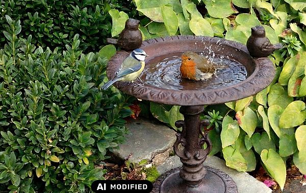 Vogeltränken sind ein schöner Kompromiss zwischen Tierschutz und Gartendeko