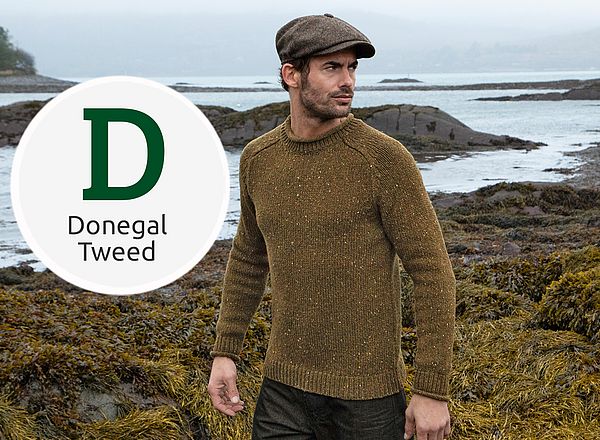 Donegal Pullover aus Tweedgarn