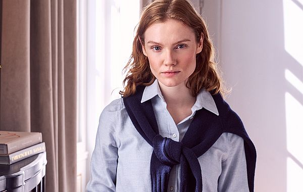 Klassische Hemdbluse Bluse mit klassischem Hemdkragen