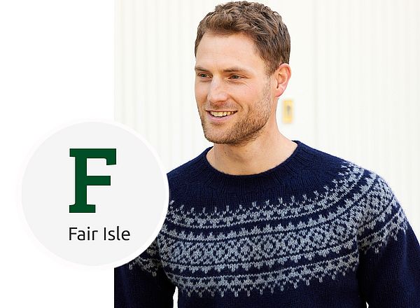 Klassischer Herrenpullover mit Fair Isle Muster