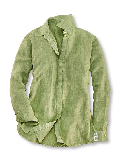 Grüne Leinen-Bluse