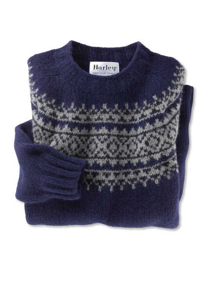 Authentischer Fair-Isle-Herrenpullover