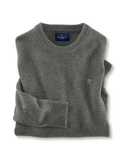 Basic-Herrenpullover aus Lammwolle