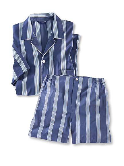 Shorty-Pyjama im klassischen Streifen-Design