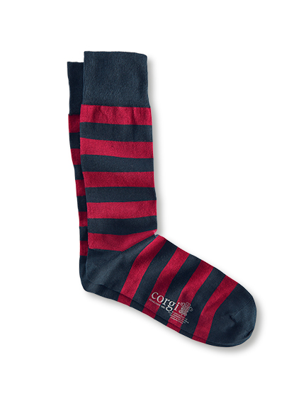 Regimenter-Socken in Rot und Blau