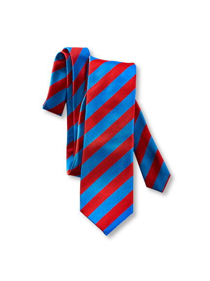 Seiden-Krawatte 'New Stripes' in Blau-Rot
