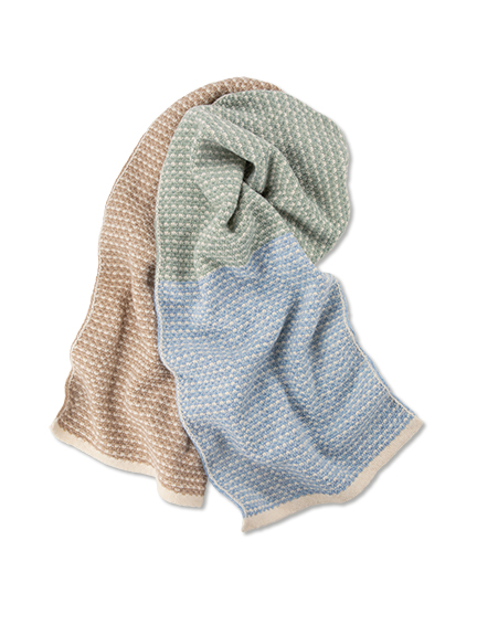 Irischer Strickschal Pistachio-Mix