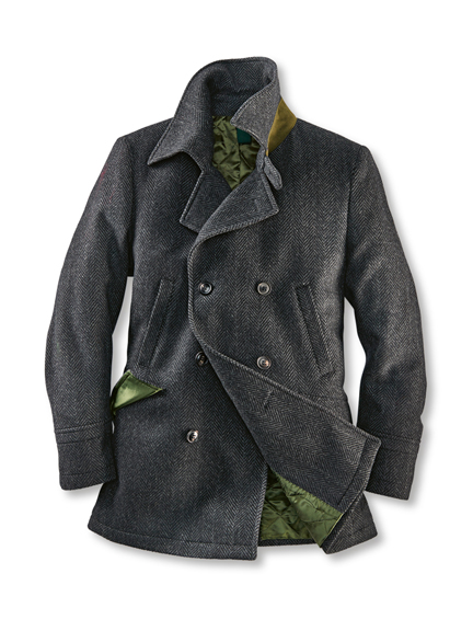 Cabanjacke aus Fischgrat-Tweed