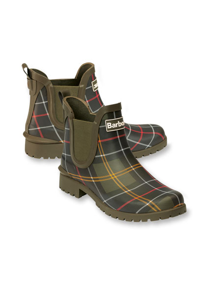 Kurze Gummistiefel im Barbour-Tartan
