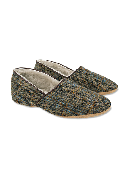 Harris-Tweed-Pantoffel für Herren