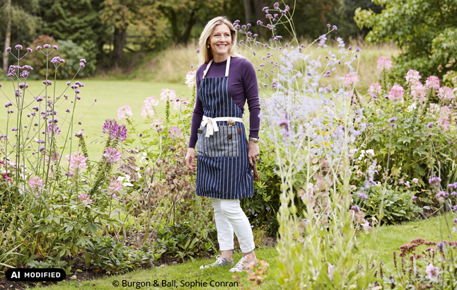 Sophie Conran in einem Staudengarten
