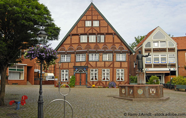 Der Marktplatz von Lütjenburg