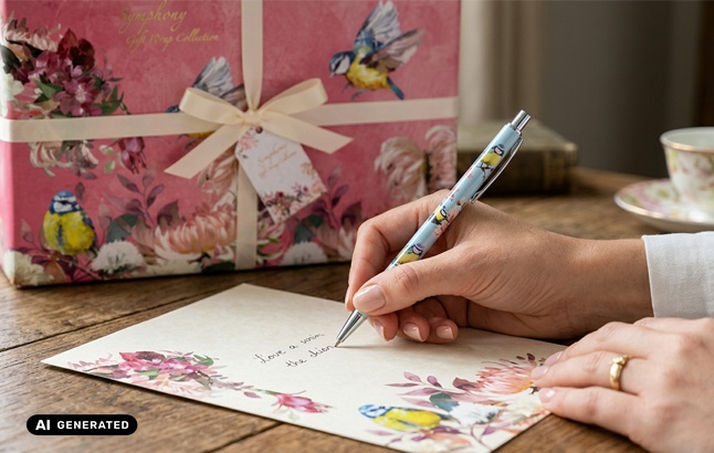 Schreibwaren Kollektion mit Meisen von The Gifted Stationery