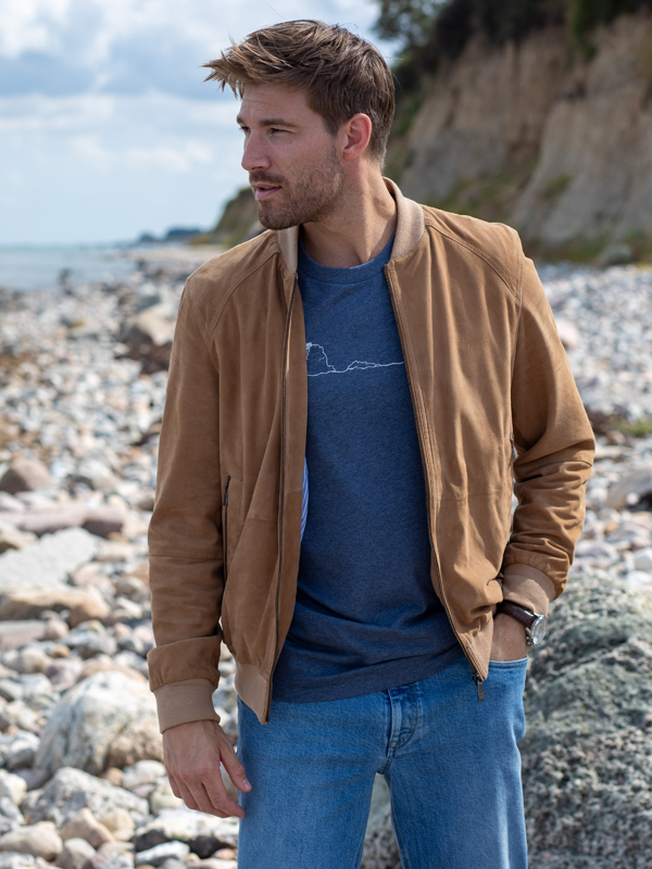 Herren-Lederjacke im Blousonstil