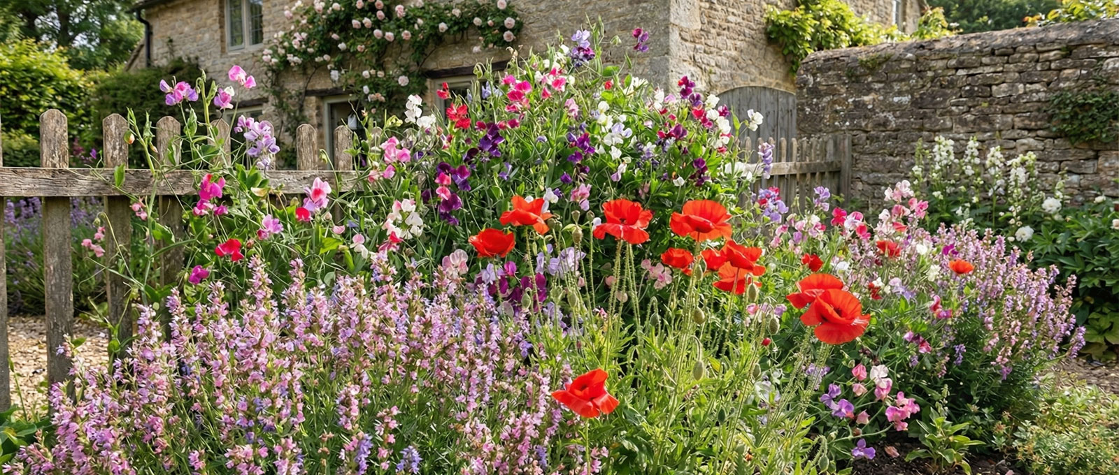 Üppiger Cottage-Garten